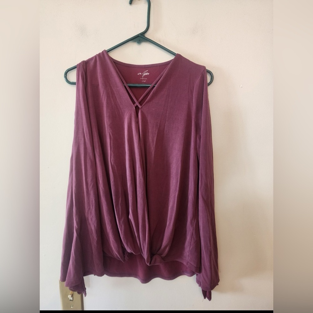 Alya purple Long Sleeve blouse size womens small oversized